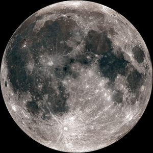 Moon nearside LRO color mosaic % Графит на луне